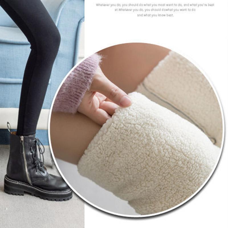 High Waist and Feet Warm Cotton Trousers, Lamb Velvet Leggings, Women's Outer Wear Winter Plus Velvet Thickening Plus Size