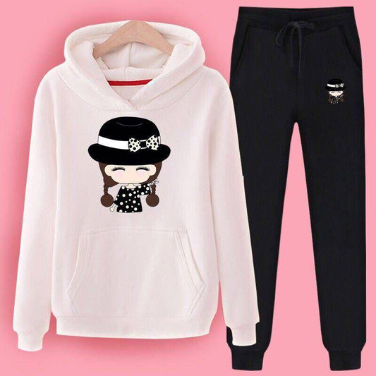 Sweatshirt Set Large Size Spring And Autumn Women 'S Clothing 2pcs Set Wild Long Sleeve Casual