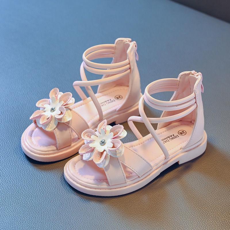 Girls Sandals Summer Children's Princess Shoes Roman Shoes Soft Sole Sandals for Kids