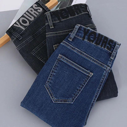 High Waist Jeans Women's Denim Jeans Pencil Pants Show Tall and Thin Korean Style Tights Slim Elastic Pants Show Figure Long Pants