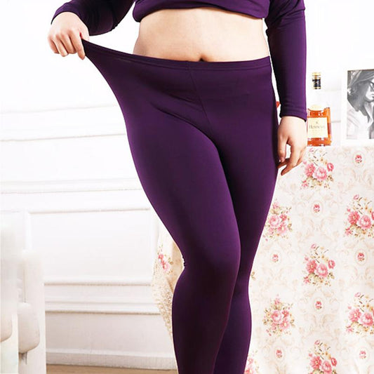 Add Fertilizer To Increase Thermal Underwear Ladies Pajamas Plus Velvet Thick Fat Plus Size Autumn Clothes Long Pants