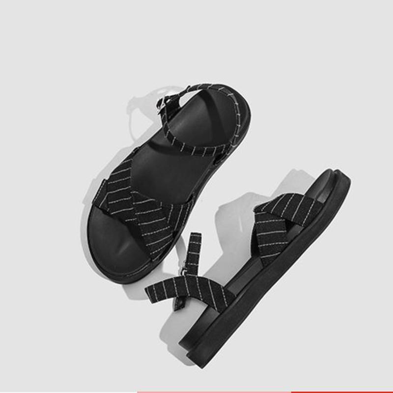 Summer Sandals Female Students College Style Flat Sandals Female Outer Wear Fashion Thick-soled Roman Sandals Women