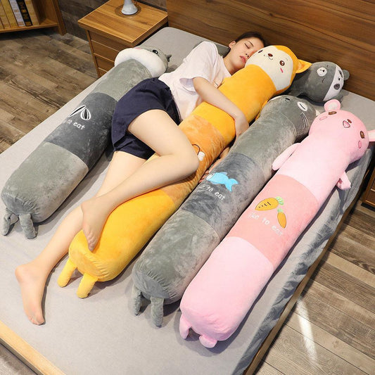 Removable Washable Sleeping Pillow Cylindrical Plush Pillow Sleeping Bed Extra Long Pillow