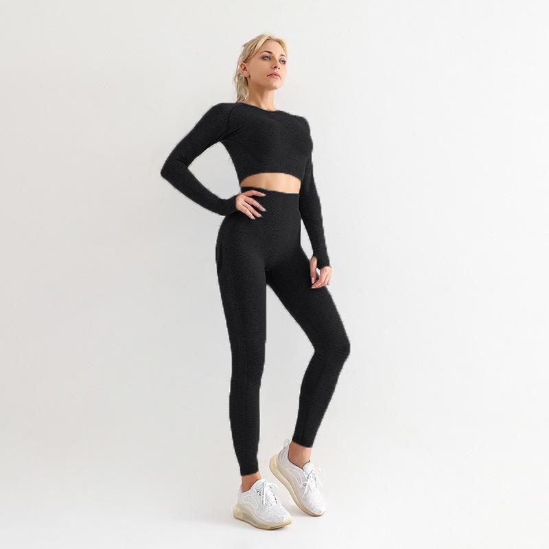 Yoga Clothing Set Sports Suit Women Sportswear Sports Outfit Fitness Set Athletic Wear Gym Seamless Workout Clothes for Women Fitness Jogging Suit