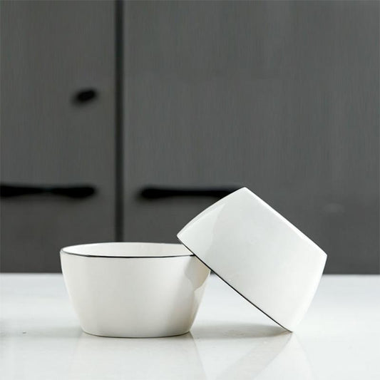 Ceramic Rice Bowl Soup Bowl Big Bowl Instant Noodle Bowl Small Bowl Chopsticks A Set of Bowls Large Household High-value Bowl Wholesale Tableware