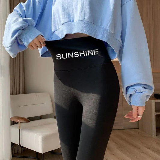Gray Shark Pants Women's Autumn Thin Section Abdominal Hip Raise Barbie Pants Yoga Ninth Tight Pants Ladies Jogging Pants