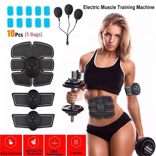 Home Body Shaping Sticker Eight-pack Abdominal Muscle Training Muscle Artifact Vibration Massage Sticker Student Fitness Home Exercise USB Charging