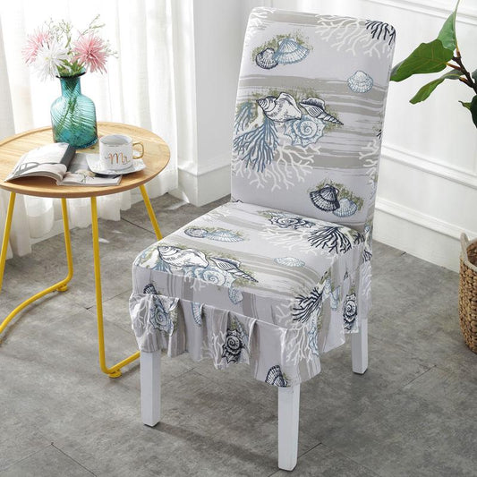 Chair Cover Spandex Printing Dining Chair Slipcover Modern Removable Anti-dirty Kitchen Seat Case