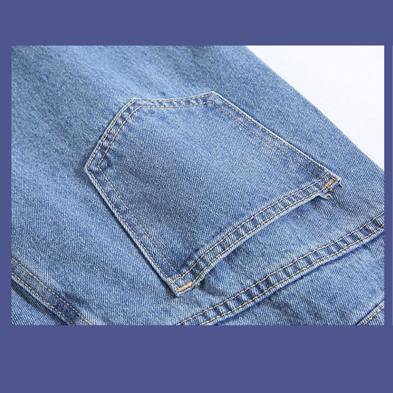 Women's Spring/Summer Jeans Straight Loose High Waist Wide Legs Large Fat Girl Pants