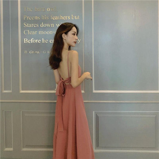 Hong Kong Style Female Summer Cold Wind Retro Temperament Dress