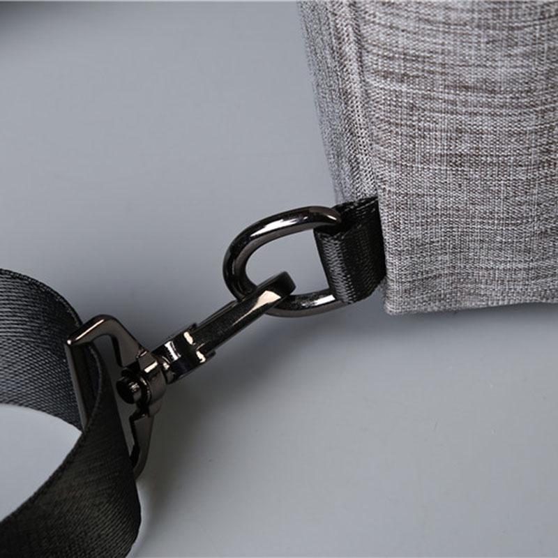 Chest Bag Men Gray Large Capacity Waterproof Oxford Cloth Shoulder Bag Outdoor Sports Bag Backpack