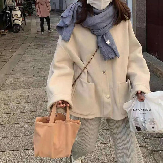 Mini Canvas Bag Harajuku Color Small Handbag Female Student Going Out Fashion Bag