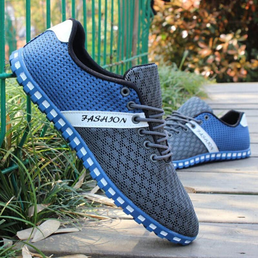 Men's Casual Breathable Mesh Flat Exercise Jogging Shoes