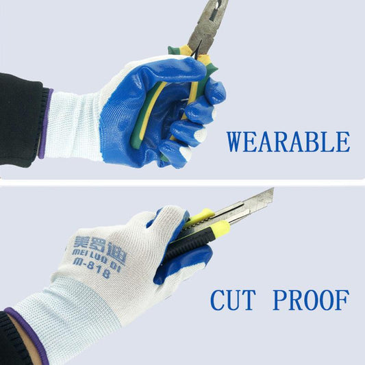 Outdoor Work Gloves, Plastic Wear-resistant Construction Site for Nitrile Rubber Gloves