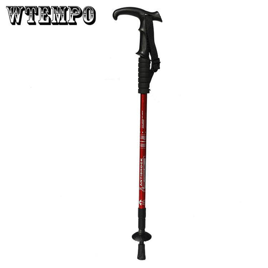 Hiking Stick Outdoor Walking Mountaineering Stick Anti-shock Trekking Alpenstock