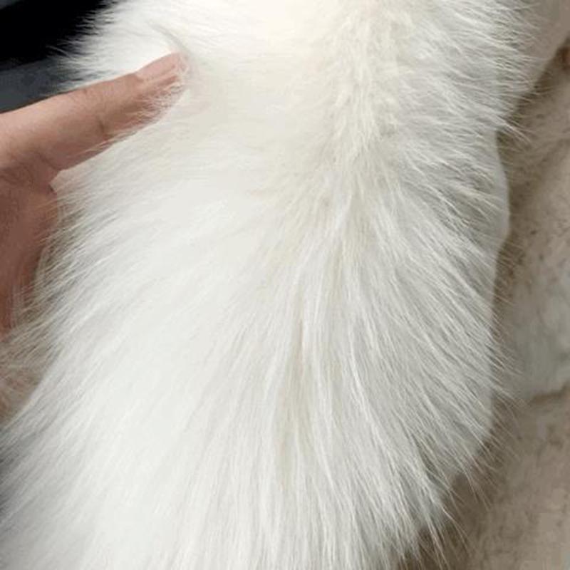 Parker Overcome Women's Mid-length Detachable Full-hair Liner Fur Jacket Leather Fur Jacket Ladies Warm Jacket Plus Fleece Jacket