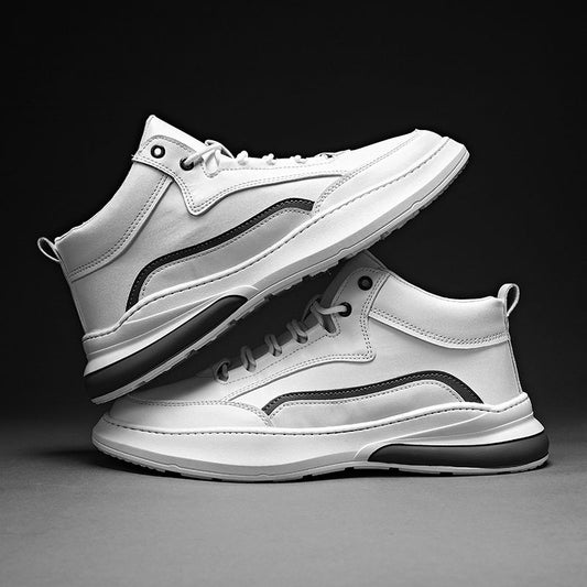 Men's Breathable Heighten Shoes Trendy High Top Men's Tennis Shoes Sports Basketball Board Shoes