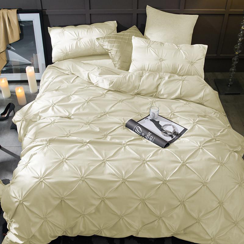 4pcs 100% Cotton Solid Color Pillow Cover Soft Couple Pillowcase Duvet Cover