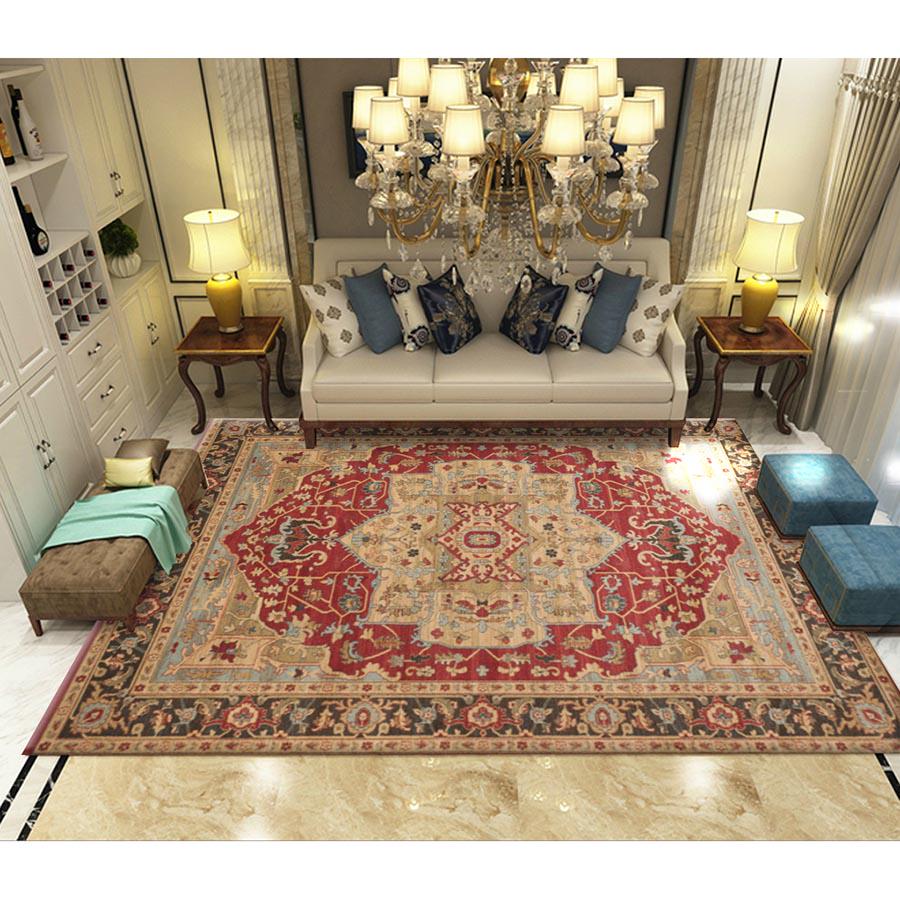 Living Room Carpet European Mat Kids Room Rug Bedroom Mat Soft Area Rug Rectangle Mats