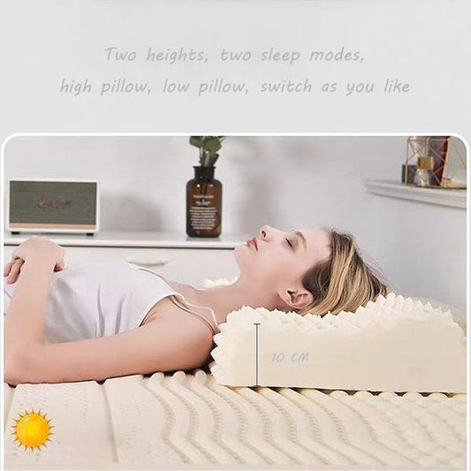 Natural Rubber Pillow Core Latex Pillow Adult Cervical Protection Wolf Tooth Pillow Comfort Memory Foam Pillow Orthopedic Pillow Neck Rest Pillows