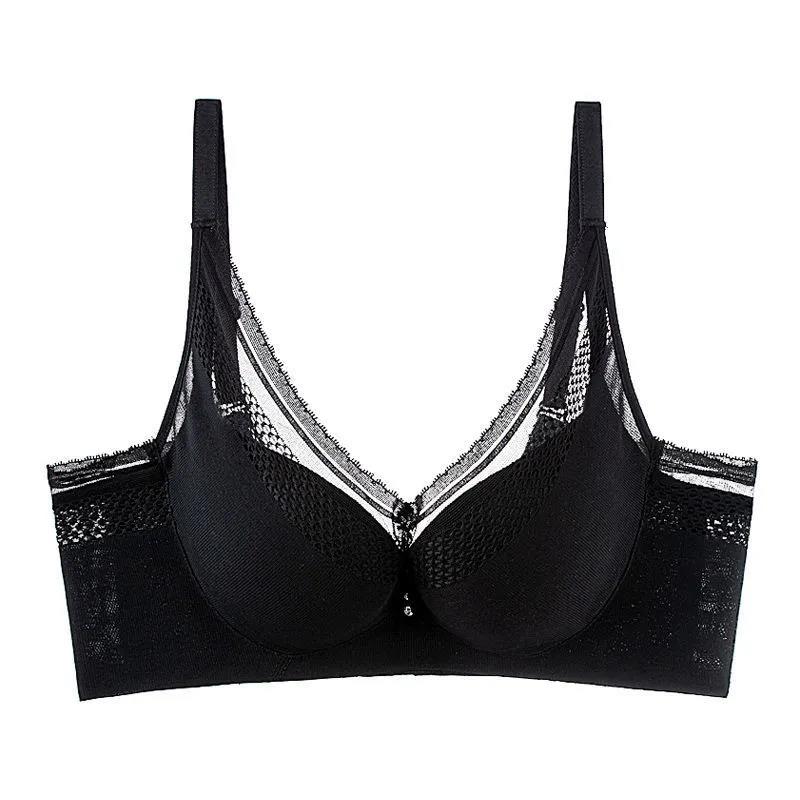 Comfortable and Sexy Thin Section Gathered To Collect Auxiliary Breasts on The Beauty Back Without Steel Ring Adjustment Type Women's Underwear Bra
