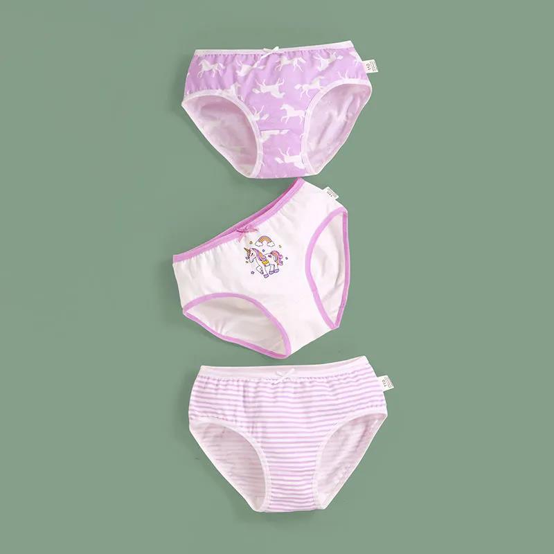 3 Pcs/Lot Cotton Girls Briefs Children's Underwear Triangle Panties Kids Underpants 2-14Years