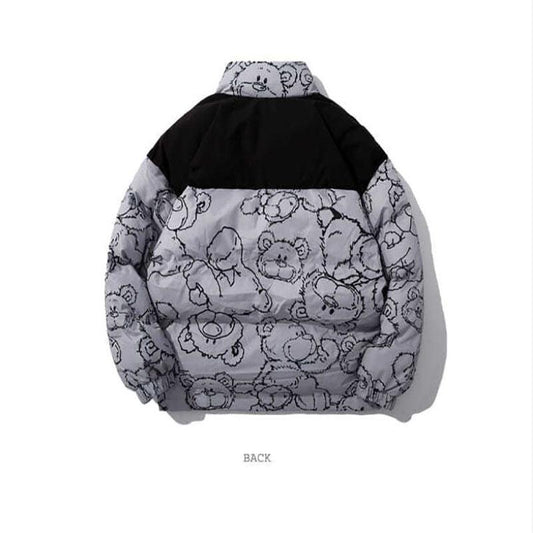 Winter Women's Down Jacket Korean Style Loose Short Jacket Thickened Warmth Stand-collar Couple Jacket