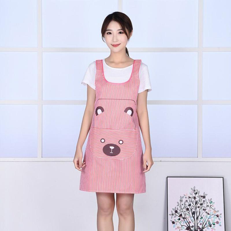 Kitchen Cooking Apron Female Suspenders Cute Waterproof and Oil-proof Anti-fouling Waistband for Men and Women Work To Work Sleeveless Overalls