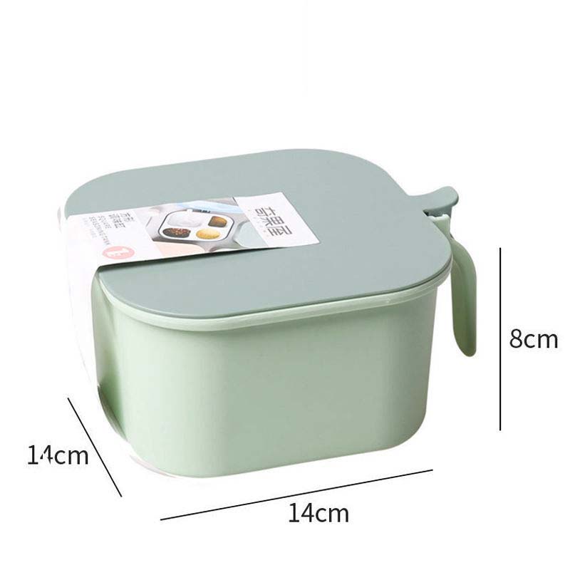 Home-kitchen Spices Seasoning Box Storage Box Multi-box Grid with A Spoon Seasoning Box