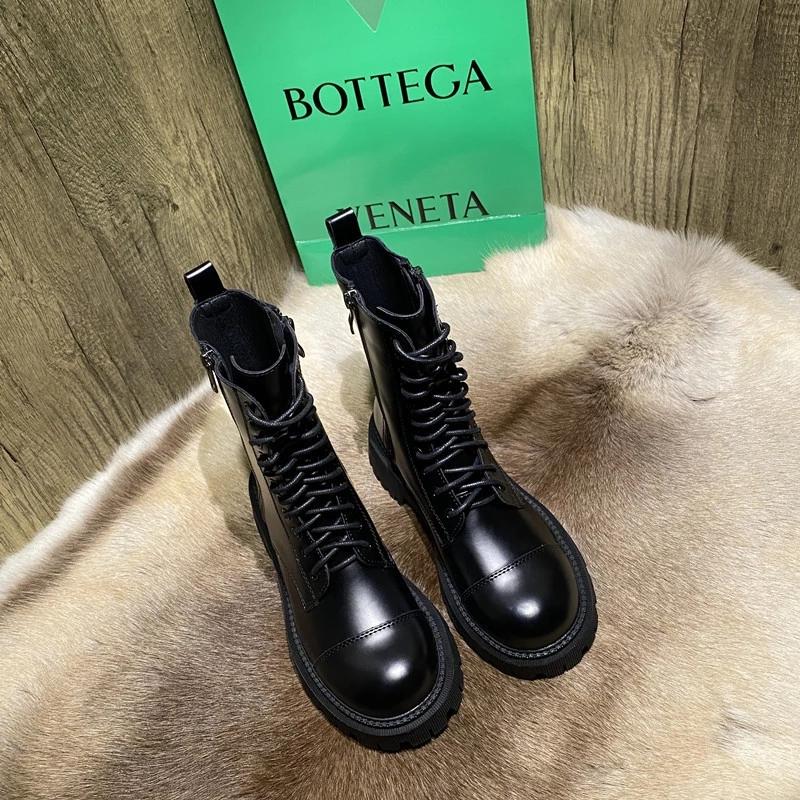 Winter Boots Women Shoes Black Ankle Boots Platform Gothic Booties Leather Fur Boots Plush Warm Botas Fashion Designer