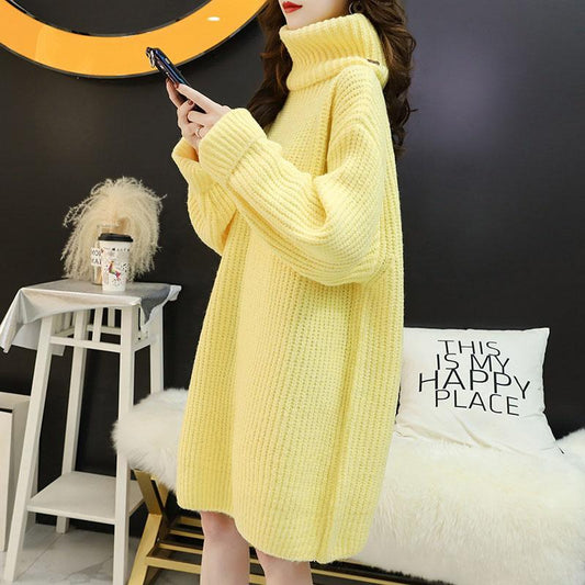 Autumn and Winter Loose Turtleneck Sweater Pullover Ins Style Casual Top Thickened Mid-length Women's Top