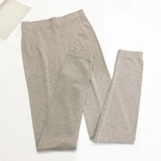 Women's Long Trousers Inner Wear Student Tight-fitting Body Line Pants High-waist Stretch Large-size Cotton Wool Underwear Bottoming Thermal Pants