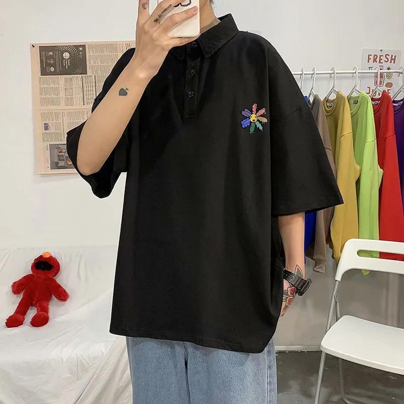 Half-sleeved Shirt Men's Tide Brand Summer Loose Short-sleeved T-shirt Men's Trend All-match Shirt