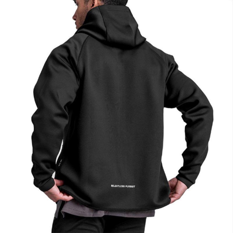 Spring and Autumn Fitness Zipper Shirt Long-sleeved Men's Sports Sweater Running Loose Large Size Casual Jacket Hoodie