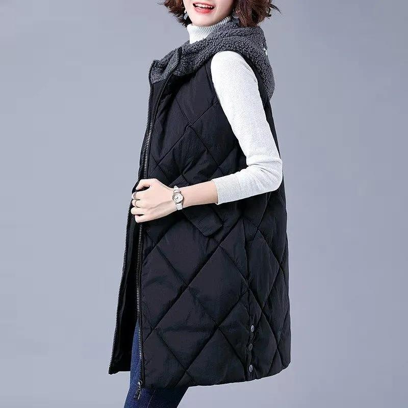 Women's Winterized Vest Winter Loose Fashion Plus Size Thermal Padded Jacket