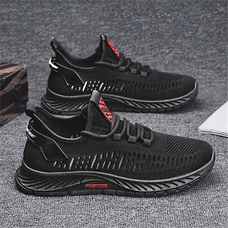 Summer Men's Shoes Trendy Mesh Fly Woven Thin Breathable Net Shoes Men's Casual Sports Shoes