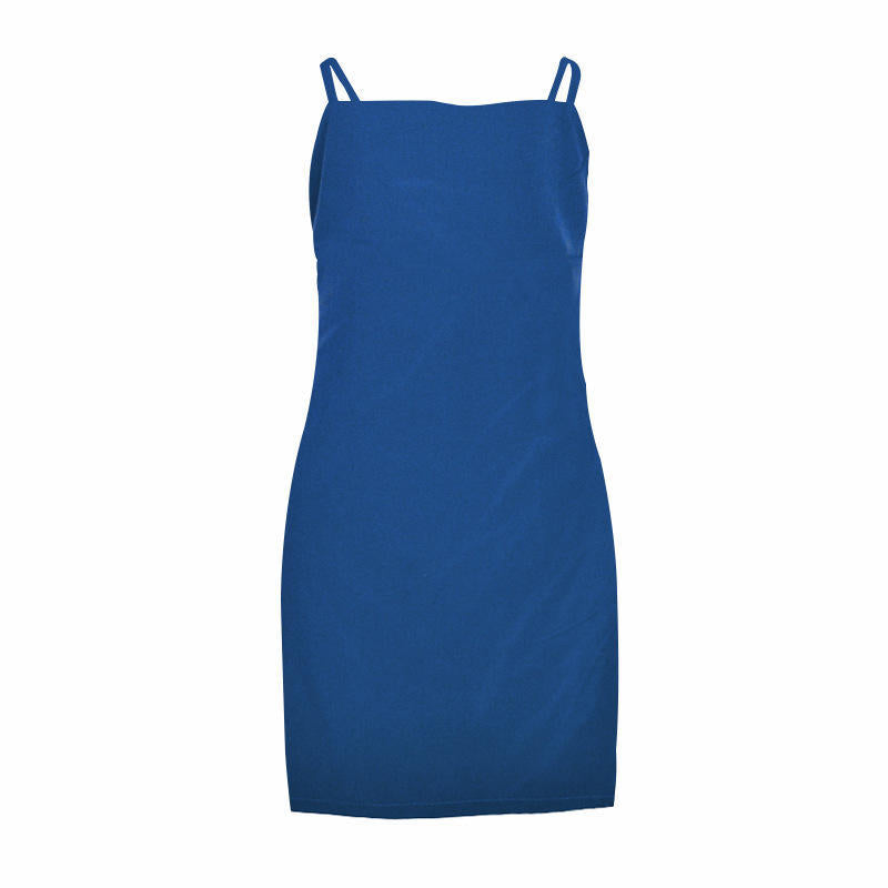 Summer Strap Beach Skirt Sexy Backless Bow A-line Dress Summer Casual Dress