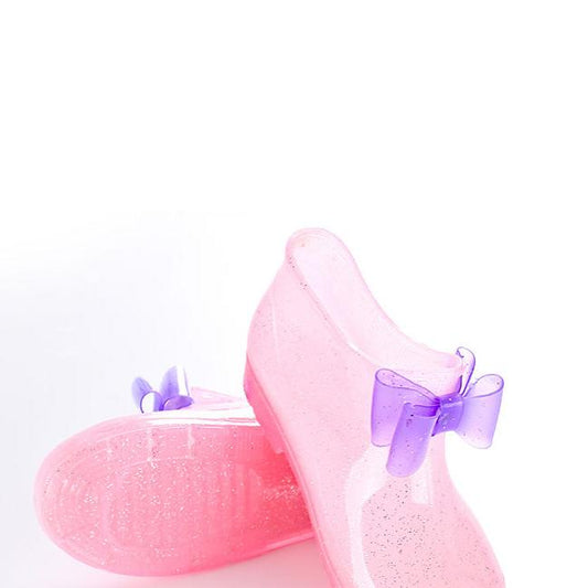 Children's Rain Shoes Water Shoes Non Slip Girls Bowknit Decoration Rain Boots Four Seasons Rubber Rain Boots