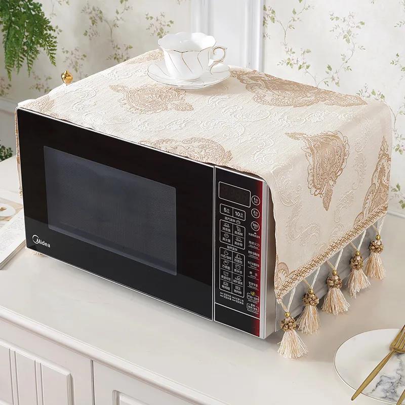 Universal Microwave Oven Cover European Dust Cover Oven Household Rectangular Cover Cloth Cover Towel Home Fabric