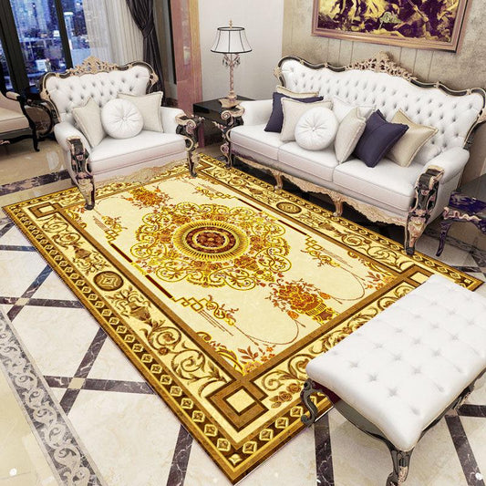 European Persian Area Rug for Living Room Non-slip Carpet Bedroom Floor Mat Parlor Mat Home Decor