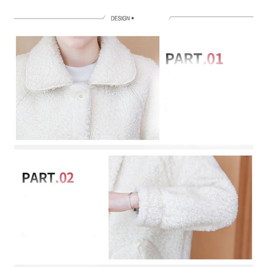 Wool Cardigan Sweater for Women Imitation Mink Velvet Jacket Women Short Mohair Cardigan Lapel Knitted Cardigan Sweaters with Pockets
