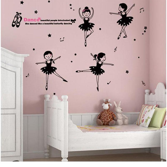 Cute Dancing Girl Child Room Decoration Pvc