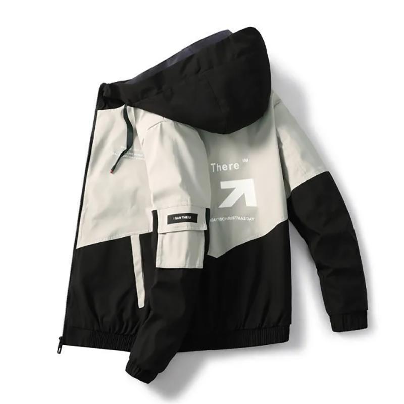 Men's Jacket Autumn Korean Version of The Trend of Casual Autumn Tooling Men's Hooded Jacket