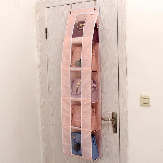 Multi-layer Bag Storage Hanging Bag Behind The Door Household Wall-mounted Transparent Wardrobe Closet Storage Bag Storage Shelf