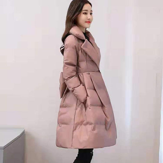 Cotton-padded Jacket Women's Mid-length Loose A-line Skirt Waist Down Padded Jacket Padded Jacket Winter Jacket