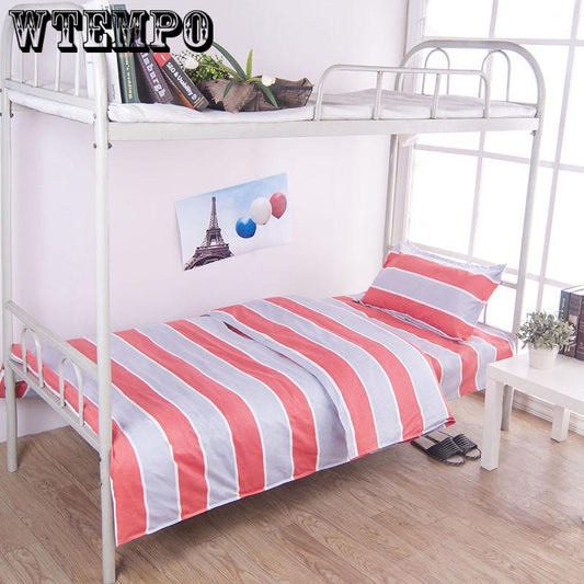 3pcs Geometric Pattern Bedding Set Student Dormitory Bed Cover Sheet Pillowcase Home Textile Bed Linens High Quality Plaid Stripe Pattern Bedclothes