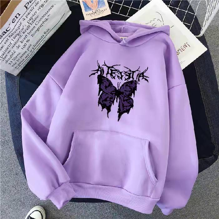 Fashion Women's Casual Long Sleeve Hooded Printed Ladies Sweatshirt Tops