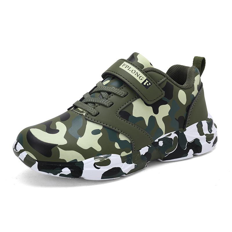 Boys' Leather Waterproof Camouflage Shoes Children's Sports Shoes