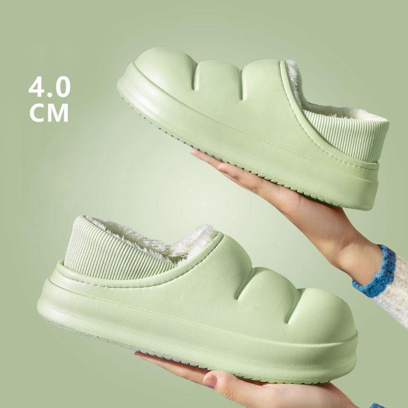 Winter Cotton Slippers Women's Bag with Outer Wear Waterproof Couple Style Warm Cotton Shoes for Men's Outer Wear Dual-use Home