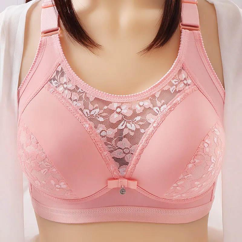 Spring and Summer Large Size Thin Section Anti-sagging Anti-glare Tube Top No Steel Ring Gathered Comfortable Breathable Sexy Bra